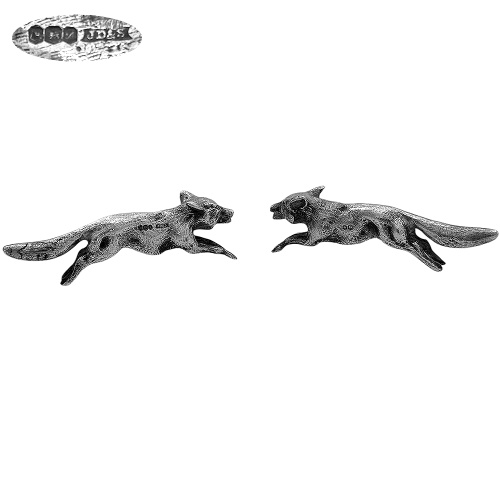 2 Sterling Silver Model  Foxes 1975