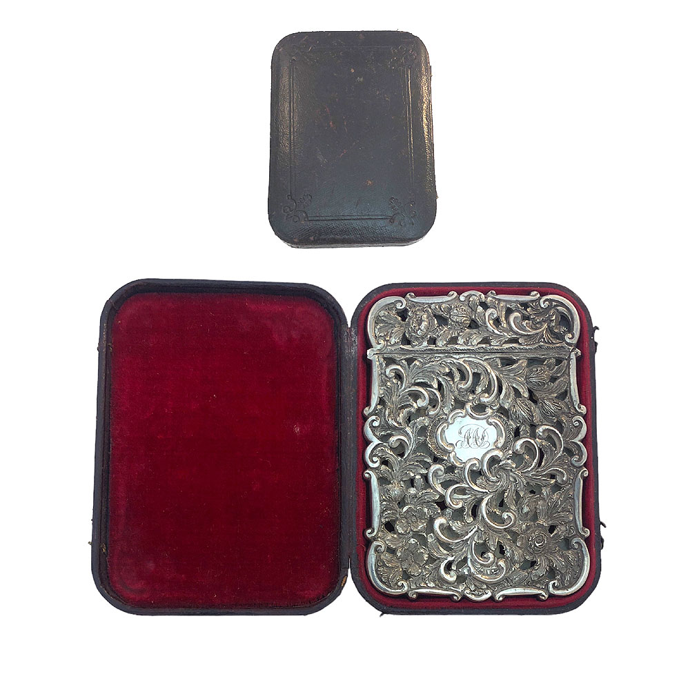 Victorian Silver Card Case  1844