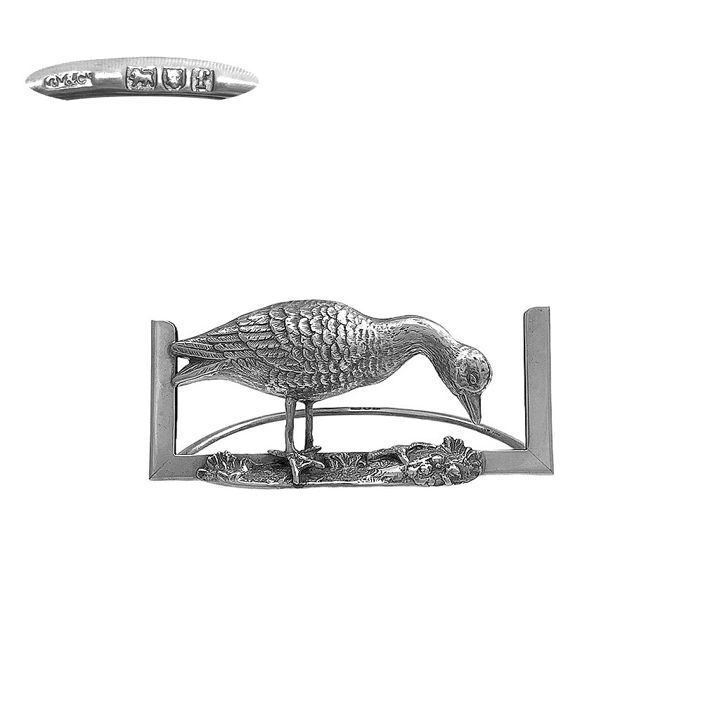 Sterling Silver Goose Menu Holders 1901